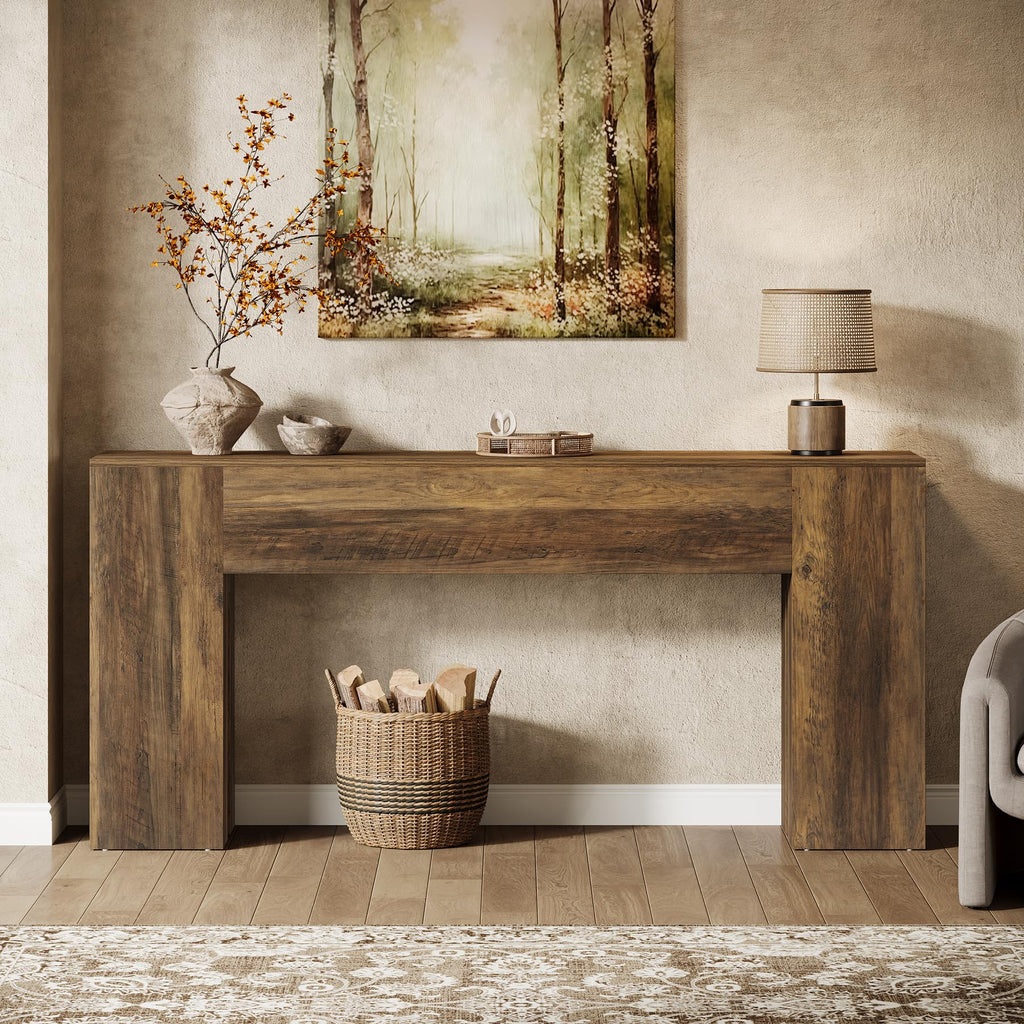 71-Inch Long Console Table, Farmhouse Sofa Console
