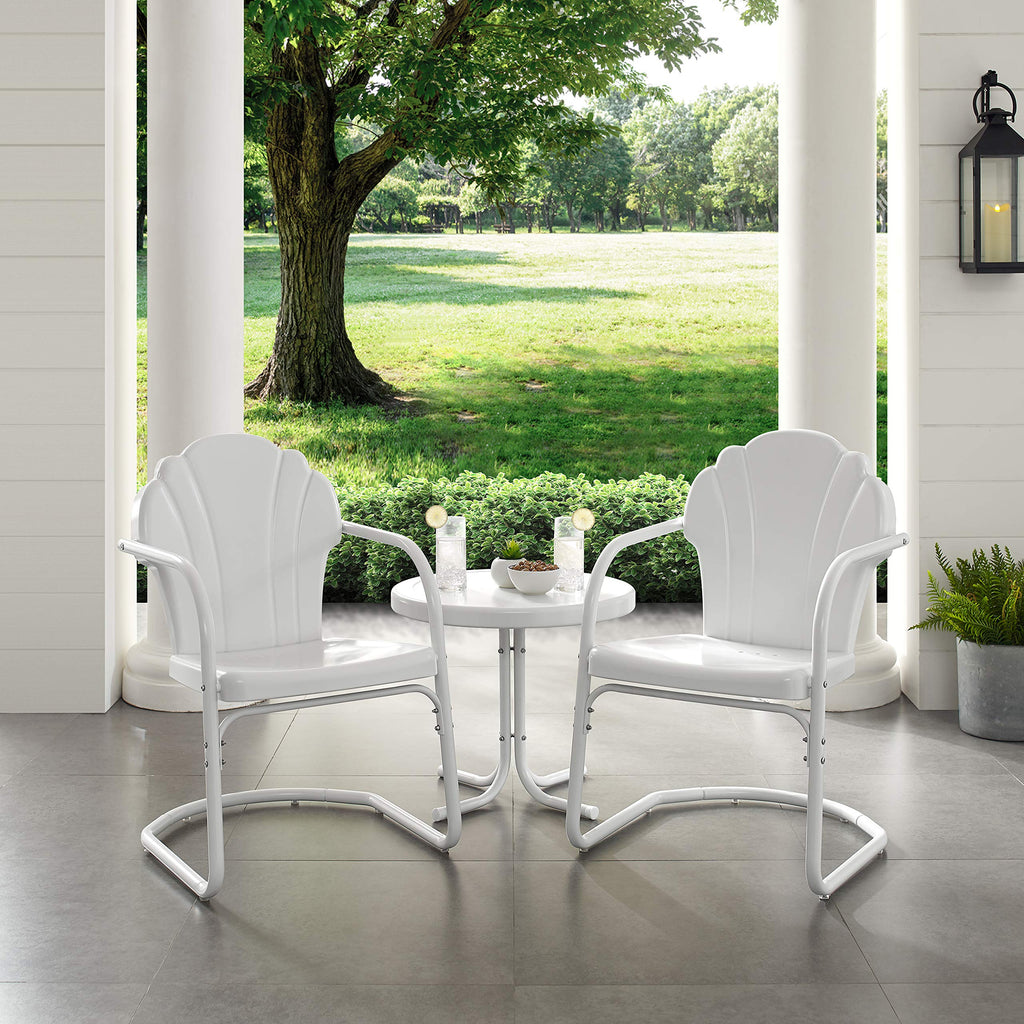 Inspired Saarinen Style Tulip 3-Piece Chair & Side Table Set