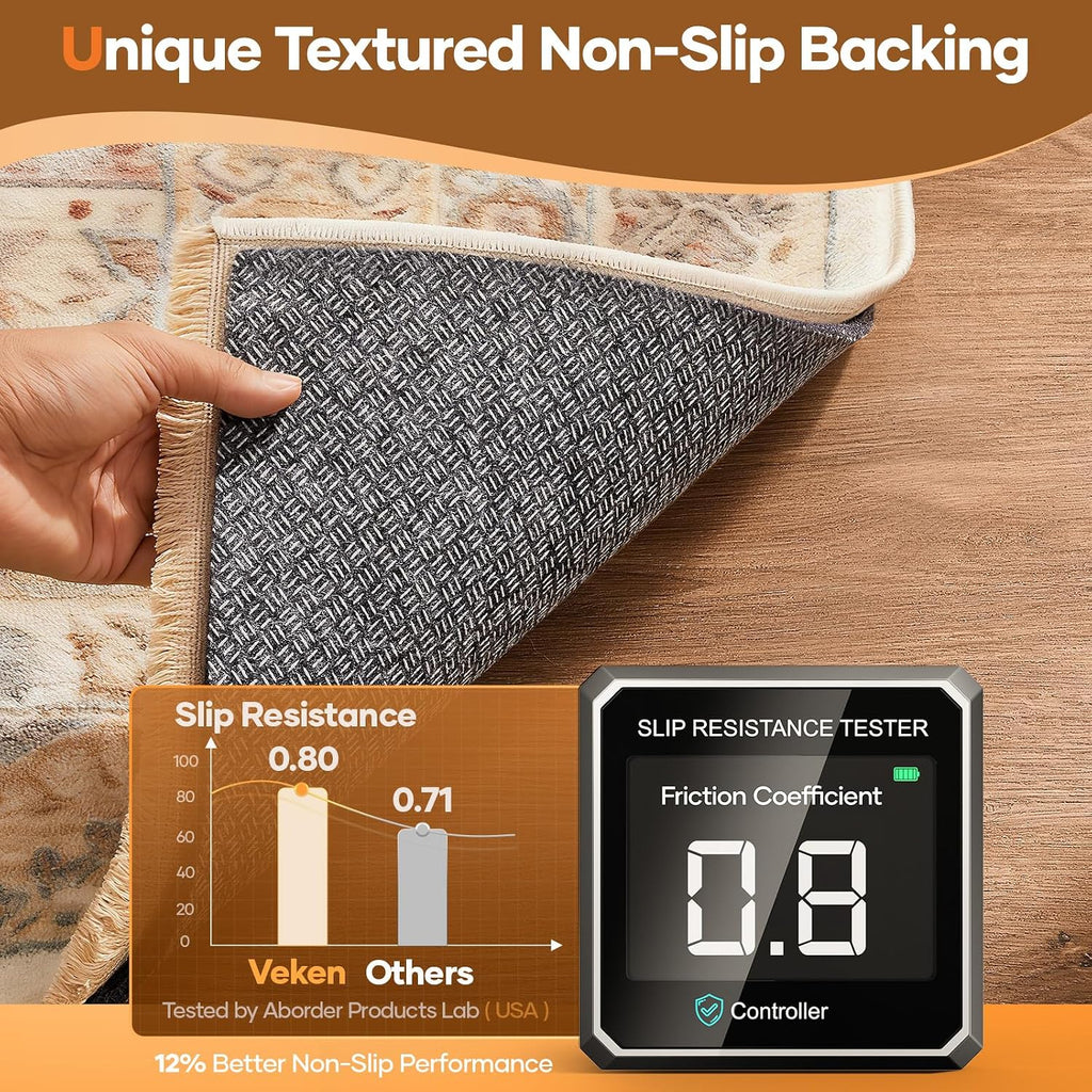 Non Slip Cushioned Rug Pad Gripper, Felt and Silicone Backing, 2 x 6 Ft, 1/4 inch Thick Runner Carpet Liner Protector - Set of 99
