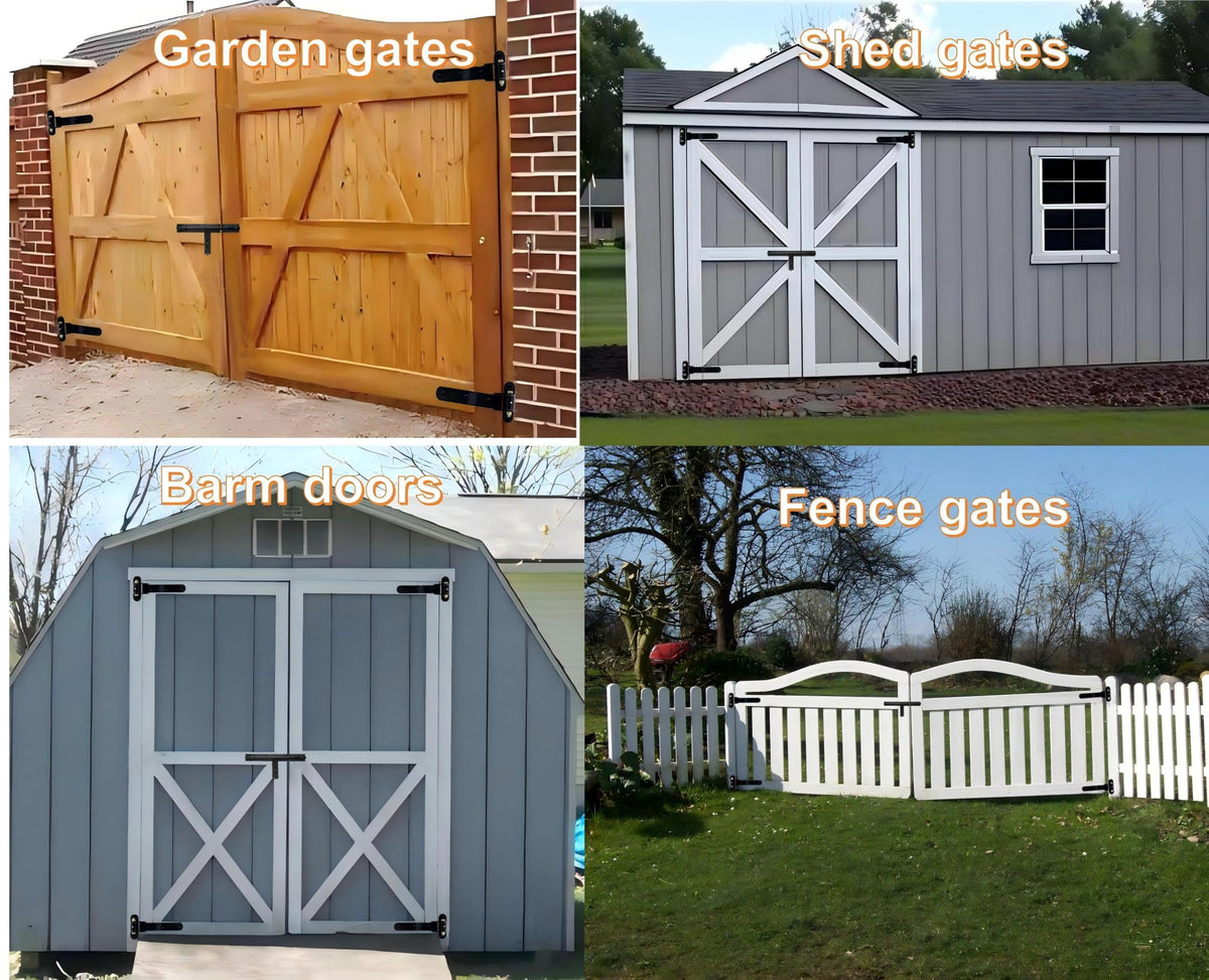 13" Heavy Duty Strap Gate Hinges, Load Capacity, Thickened Solid Steel