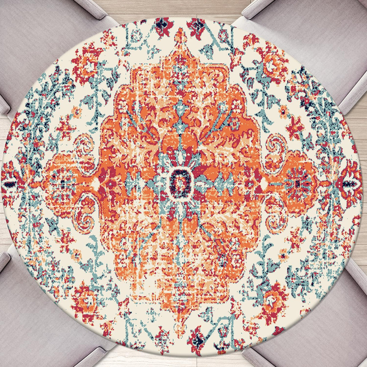Round Fitted Tablecloth with Elastic Round Outdoor Tablecloths Round Elastic Tablecloth for Tables Waterproof