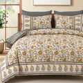 Beige and Brown Paisley Comforter Set, 7-Piece Boho Bed in a Bag