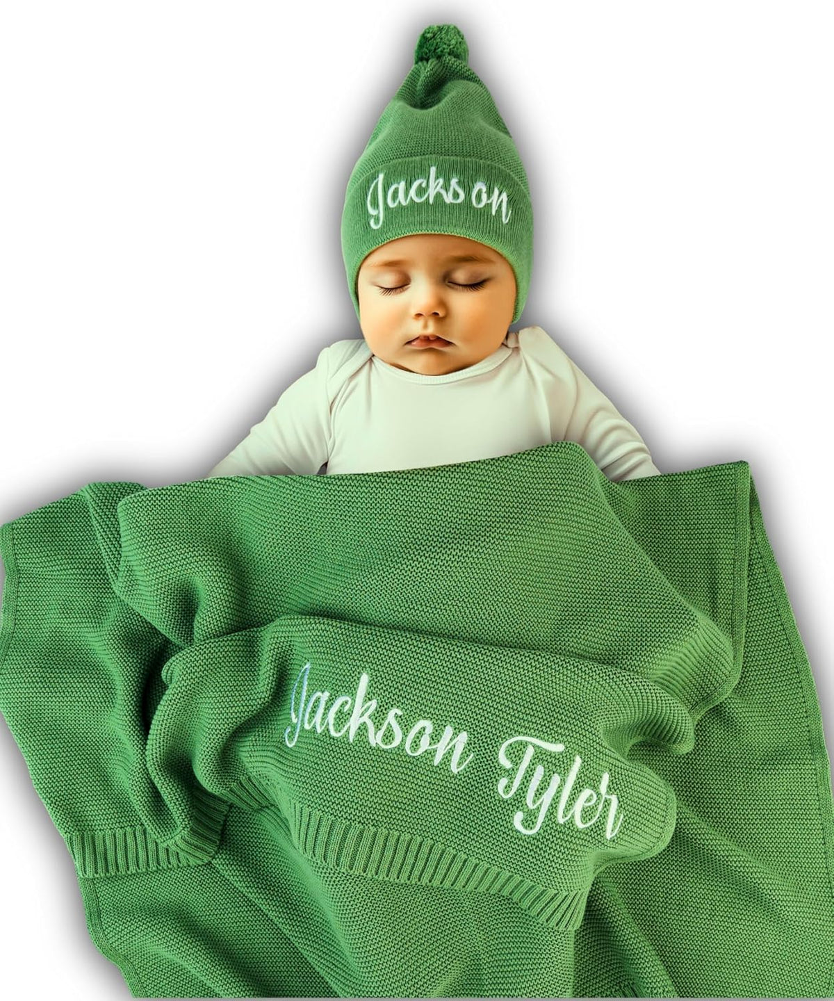Blanket, 100% GOTS Organic Certified, Customized Swaddle Blanket with Name, Receiving Blankets for Boys and Girls