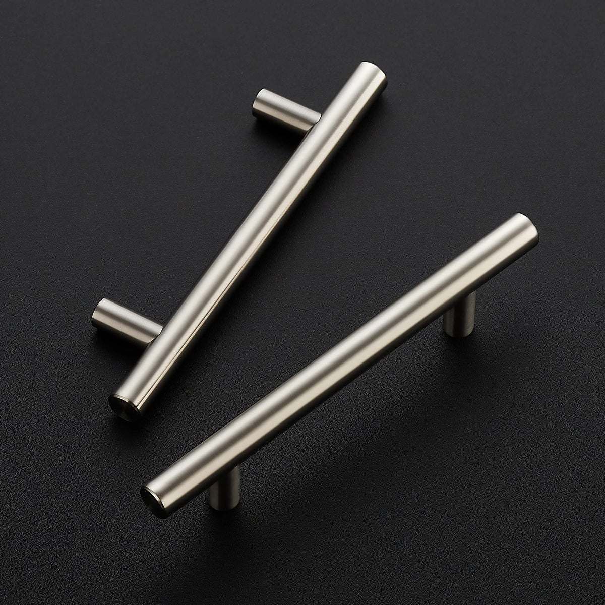 Brushed Nickel Cabinet Handles Round Drawer Pulls 6 Inch 30 Pack