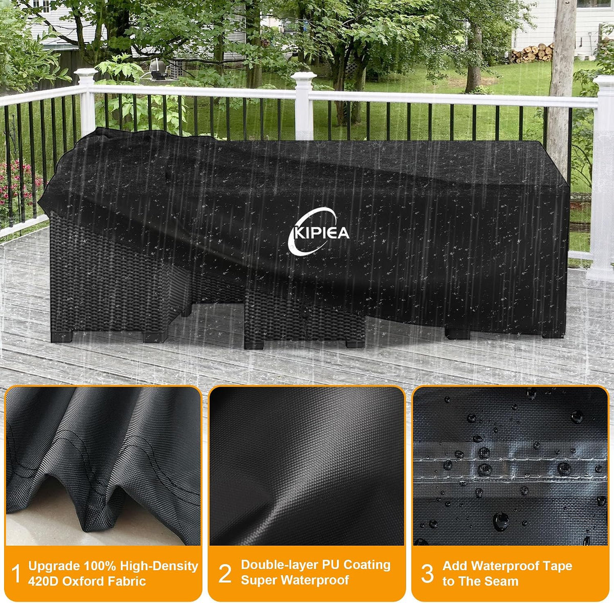Patio Furniture Covers Waterproof Winter, Heavy-Duty Outdoor Furniture Set Covers for Table Chairs, Anti-UV, No Tears