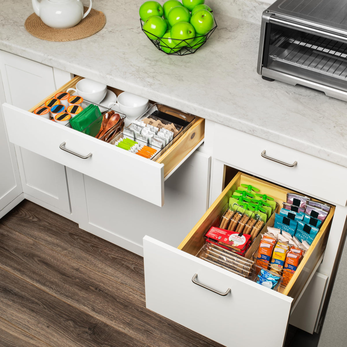 Pantry Organizers and Storage and Cabinet Organizer, 2 Pack