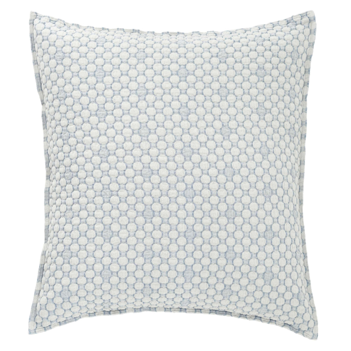 Lodi Blue Solid Cotton Matelasse Sham, Standard
