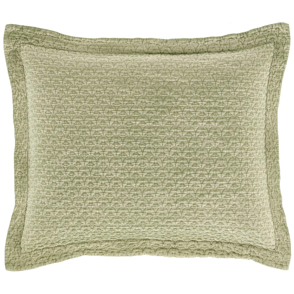 Hawley Sage Solid Cotton Matelasse Sham, Standard