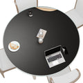 48 Inch Round Cork & Leather Table Pad Protector, Cuttable Size (42-48 Inch), Trimmable Dining Table Mat, Heat