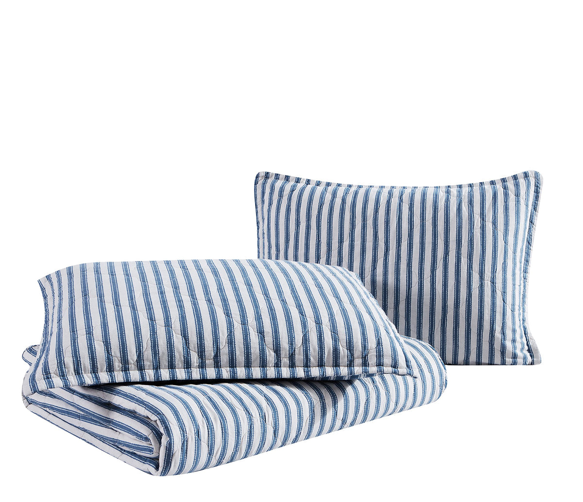 Quilt Set with Shams, Cotton, Reversible