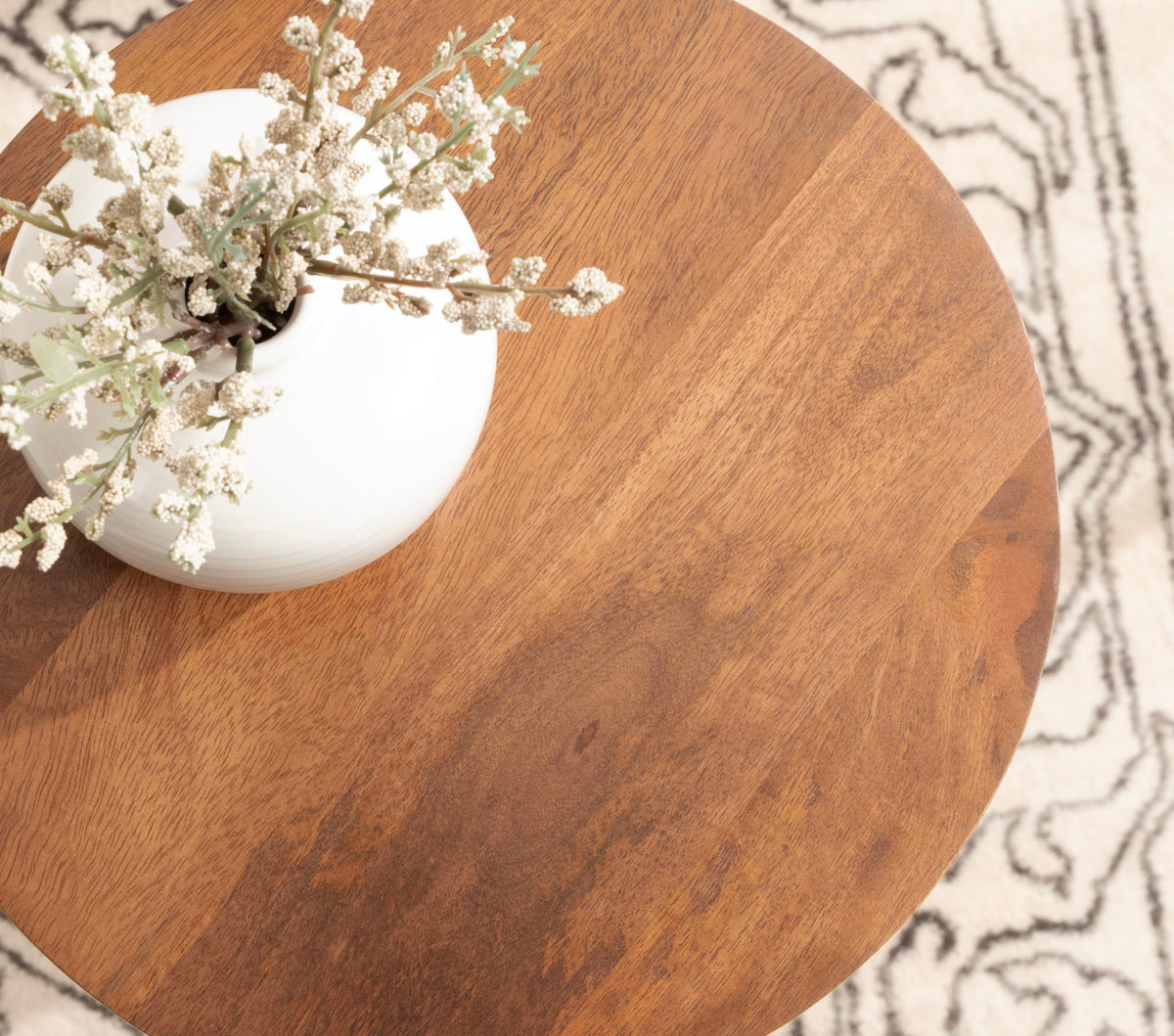 Inspired Saarinen Style Jakob Modern Wooden Round Side Table; 12 x 24; Walnut Brown; Circle Pedestal Table for Use as Bedroom Nightstand;