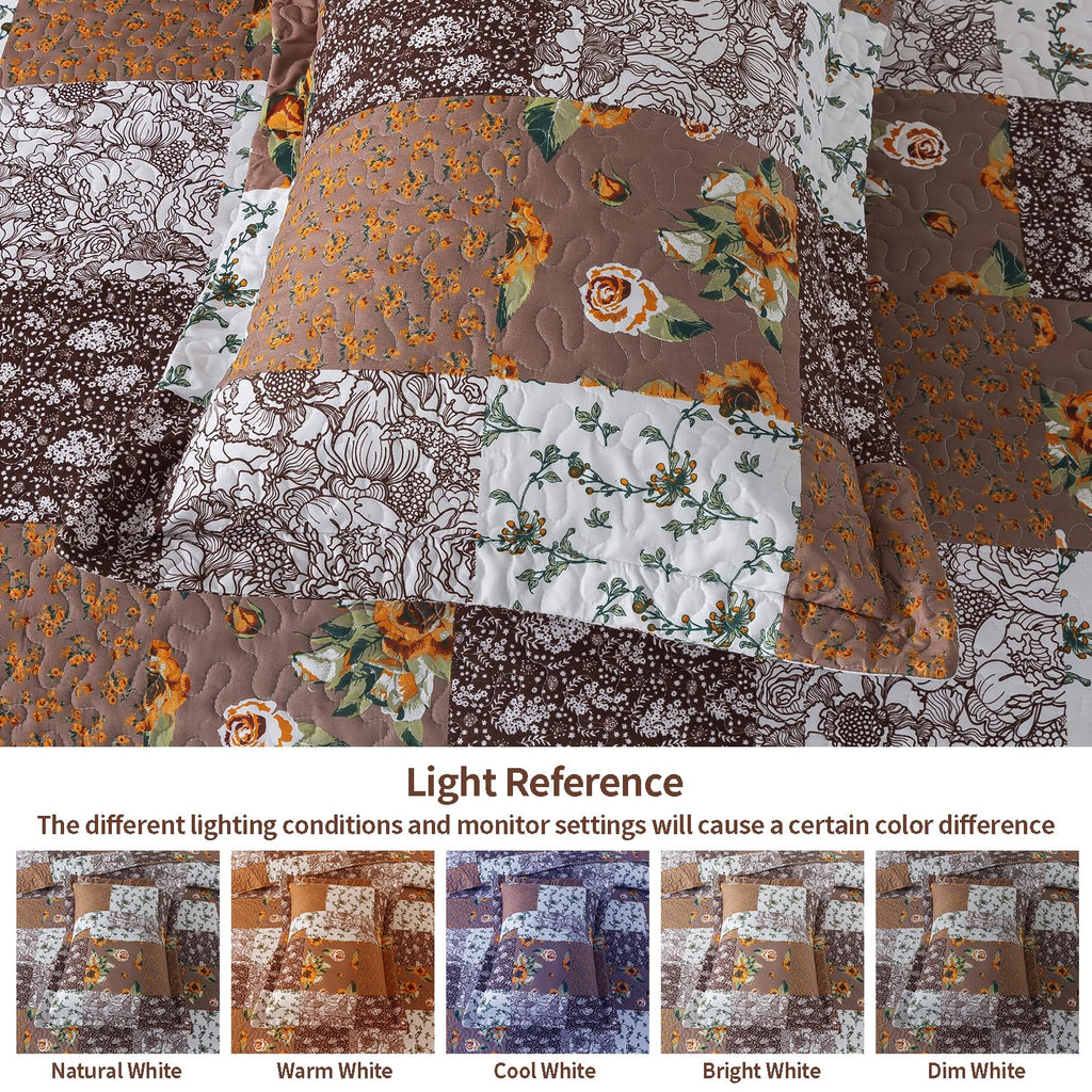 Quilts, Quilt Bedding Set with Floral Pattern