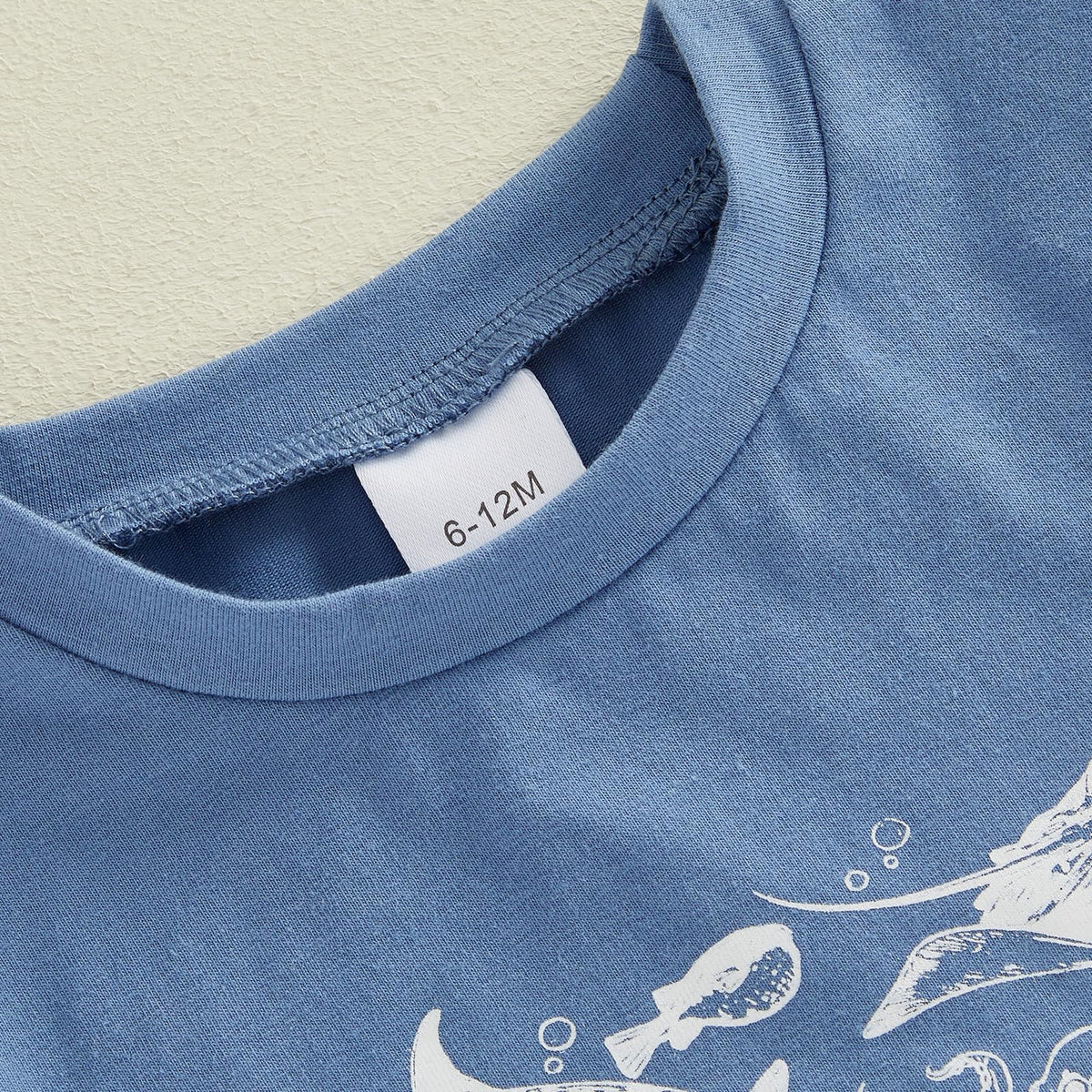 Toddler Baby Boy Clothes Sea Animals Shirt Shorts Set Blue