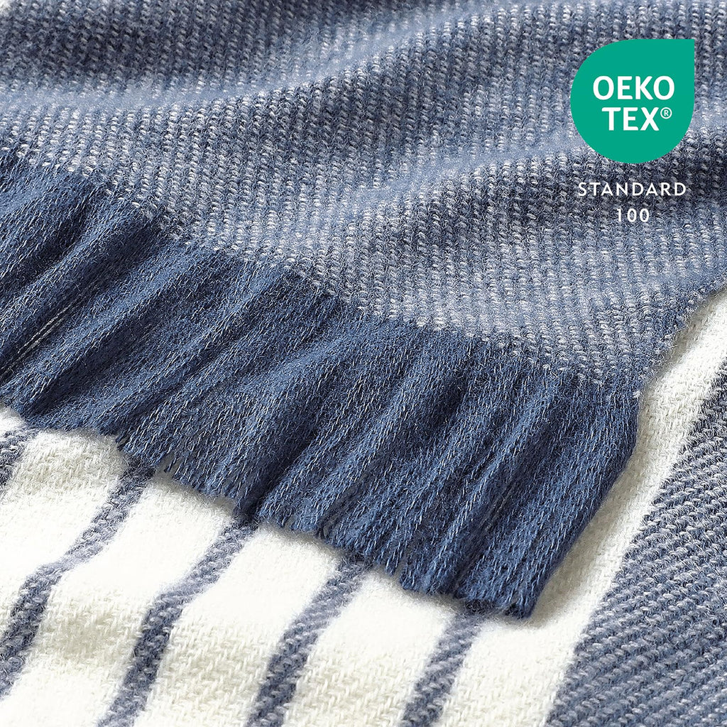 Throw Blanket Boho Striped Fringe Throw