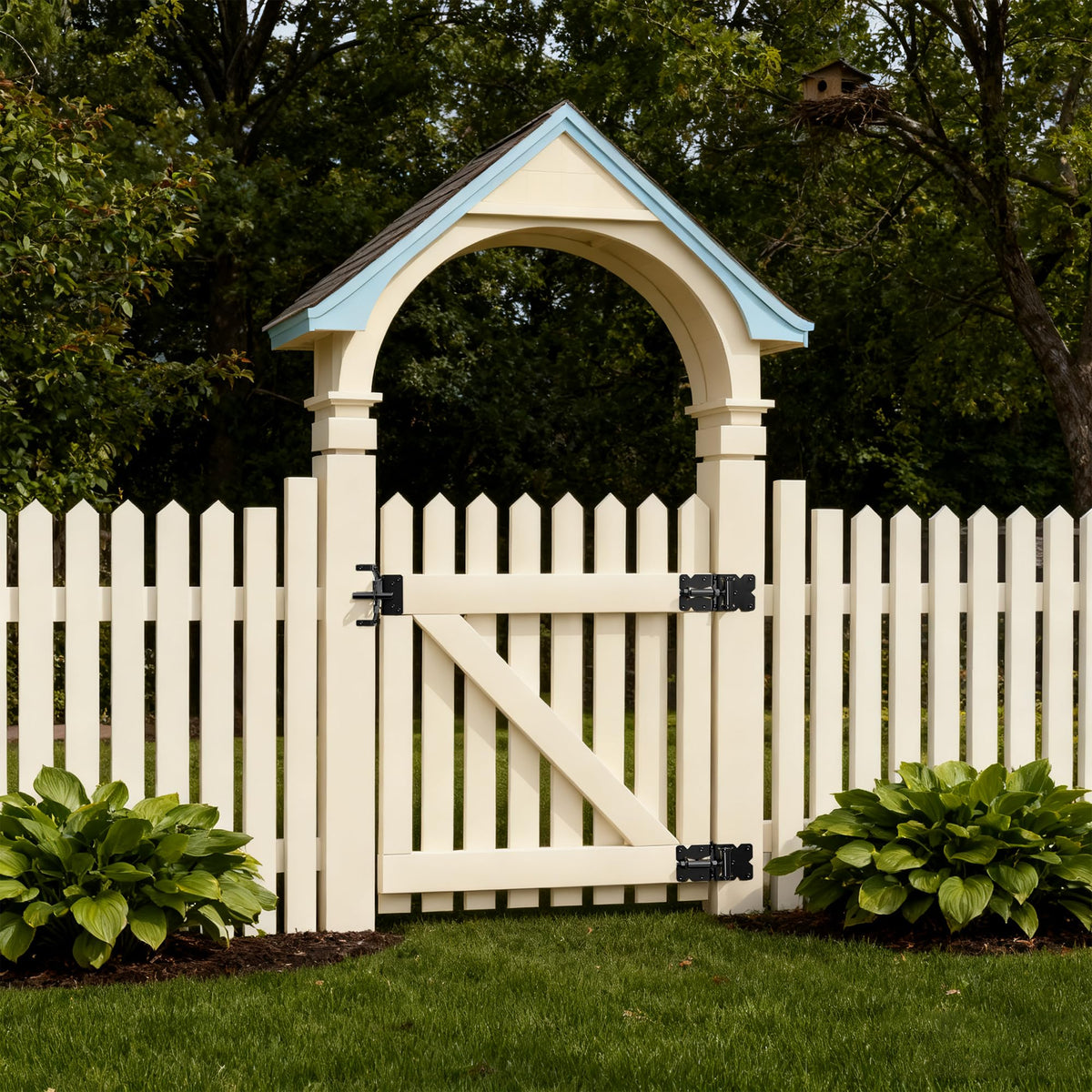 Carbon Steel Vinyl Wood Fence Self Closing Gate Hinges Black(2063-cs-p)