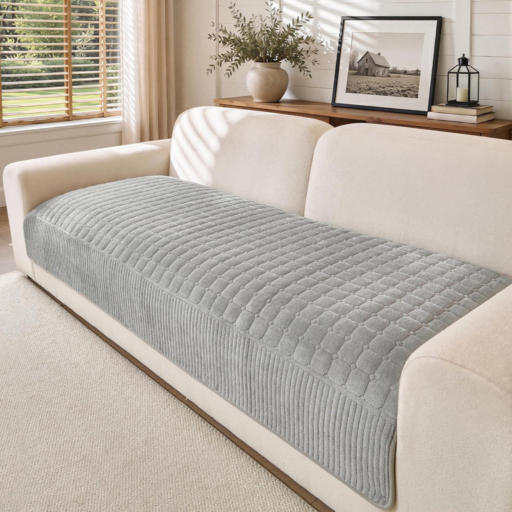Soft Plush Couch Cover for Sofa, Washable Milk Velvet Sofa Slipcover