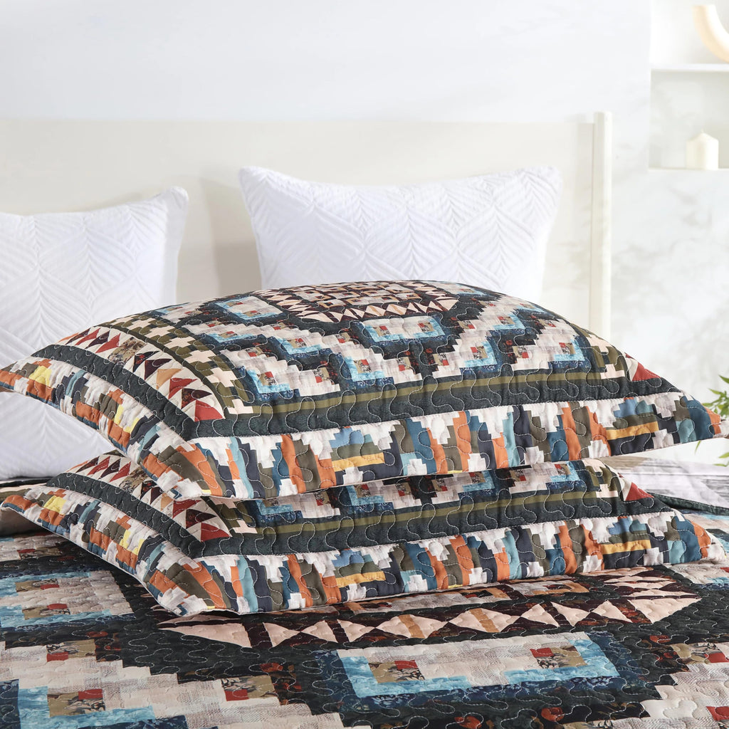 3 Pcs Southwestern Lightweight Quilt Bedspread Set Maze B198