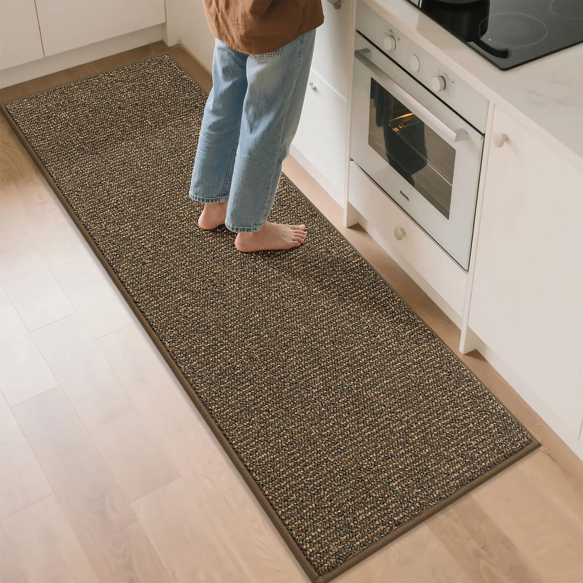 Kitchen Runner Rugs 24"x72", Kitchen Mats for Floor, Brown