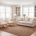 Area Rug - Natural Fiber Collection - Large - Natural Brown, Handmade Jute, Farmhouse Style, Chunky Textured