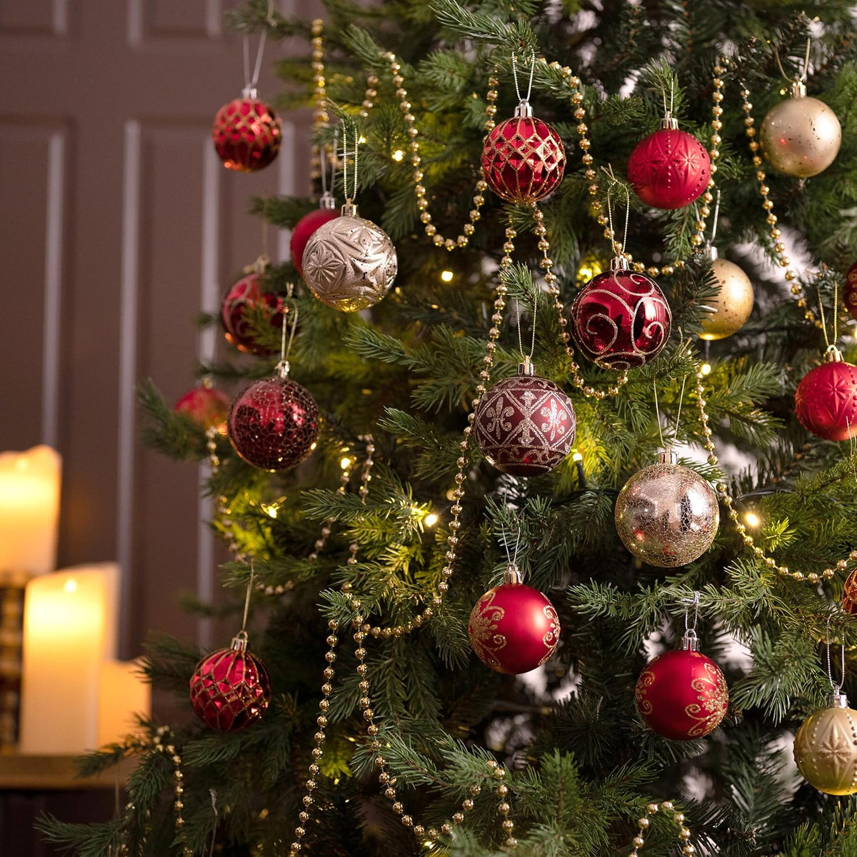 9ct Christmas Tree Decorations Ball Ornaments 2.76 Inches