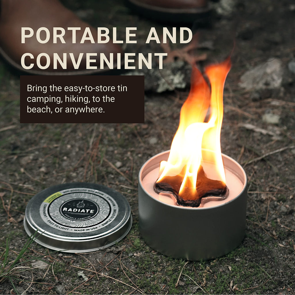 4-Pack Portable Smokeless Campfire Fire Pit, 2 Hour Outdoor Heat