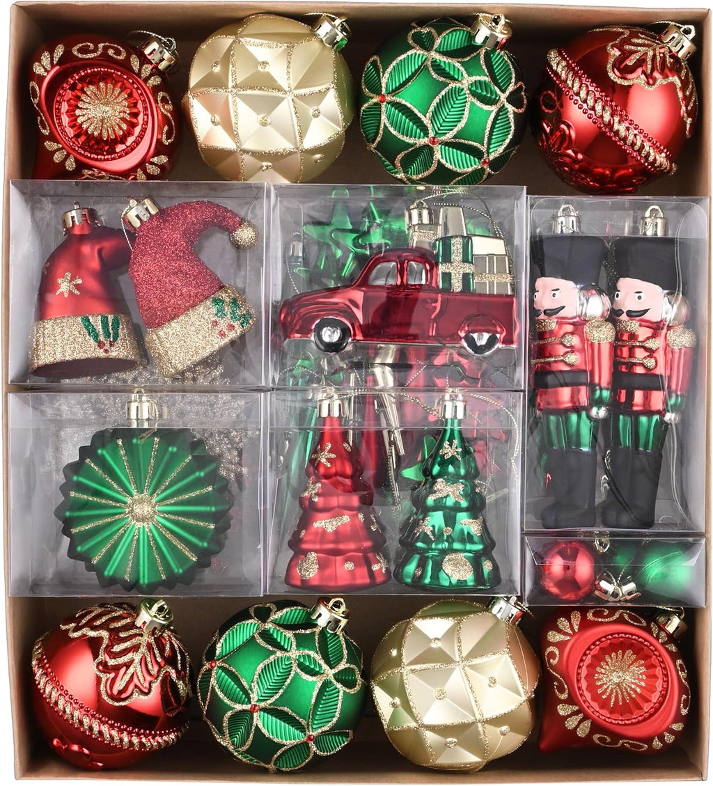 80ct Christmas Tree Decorations Ball Ornaments Set