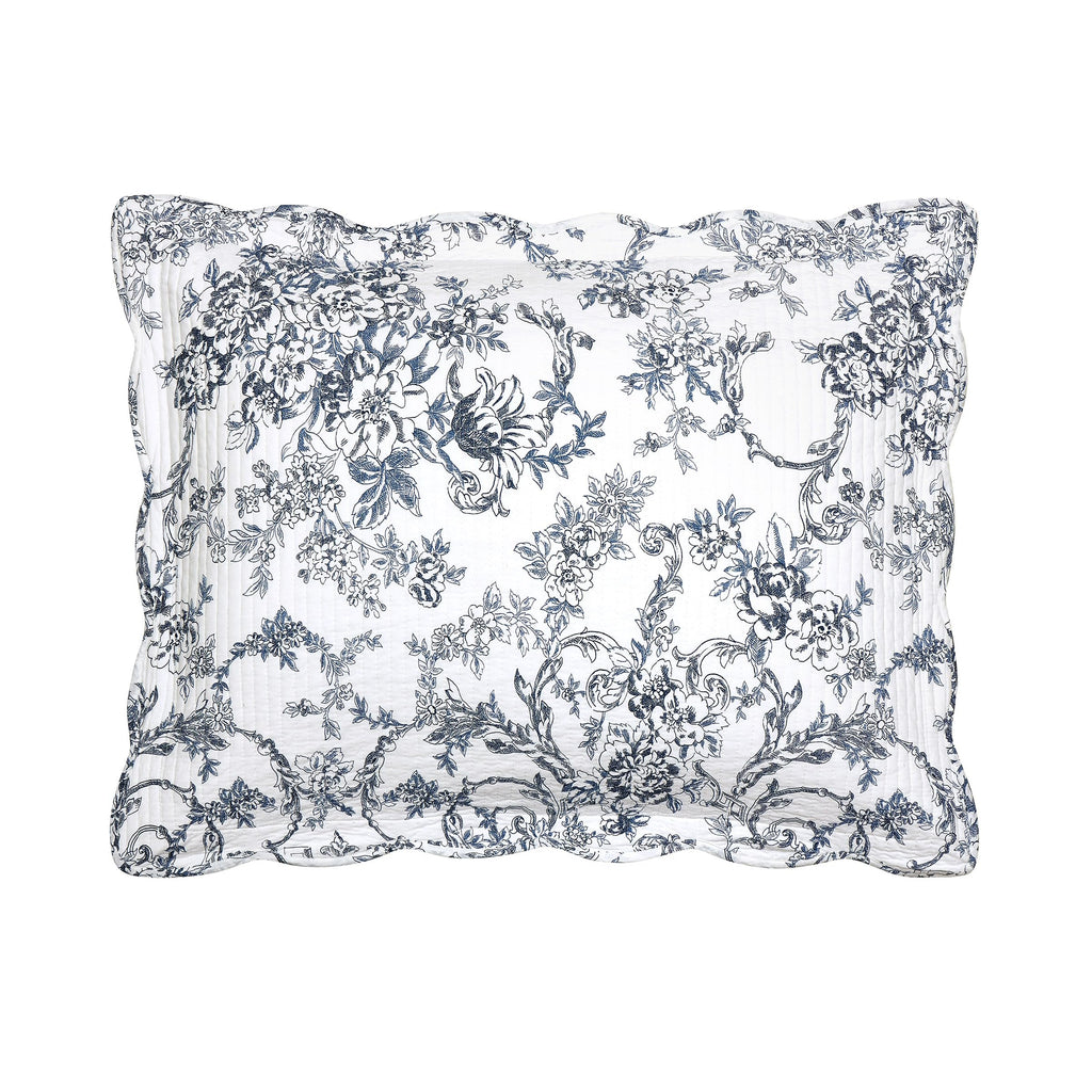 Garden Toile 3-Piece Reversible Quilt Set - Lightweight Coverlet Set