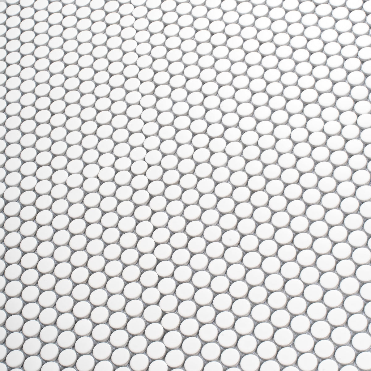 Penny Round Porcelain Tile Pearl White 12x12 Matte 9.87 sq ft/case 10-Pack