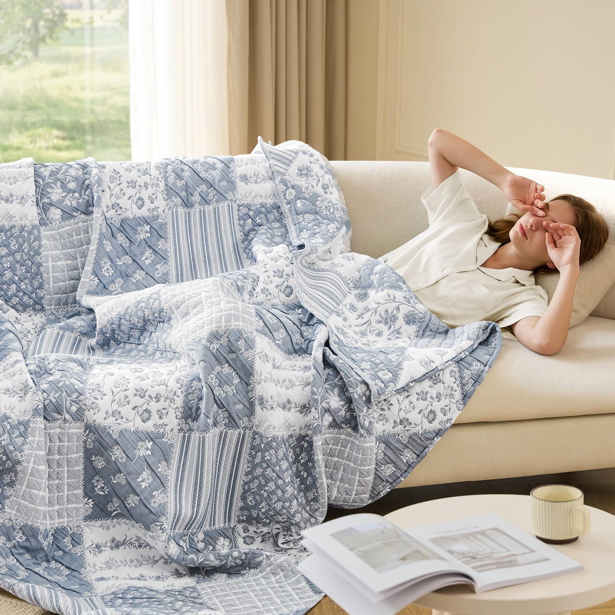 Jacquard Patchwork Quilt Set