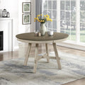 48 Inch Dia. Modern Round Dining Table, Wooden Kitchen Table, Seats for 4 People, Space Saving, for Kitchen, Dining
