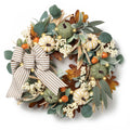 24'' Fall Wreaths for Front Door with LED Lights