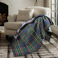 Spencer Plaid Navy - Quilted Throw (50x60in.) - Plaid - Red Green White - Reversible - Cotton