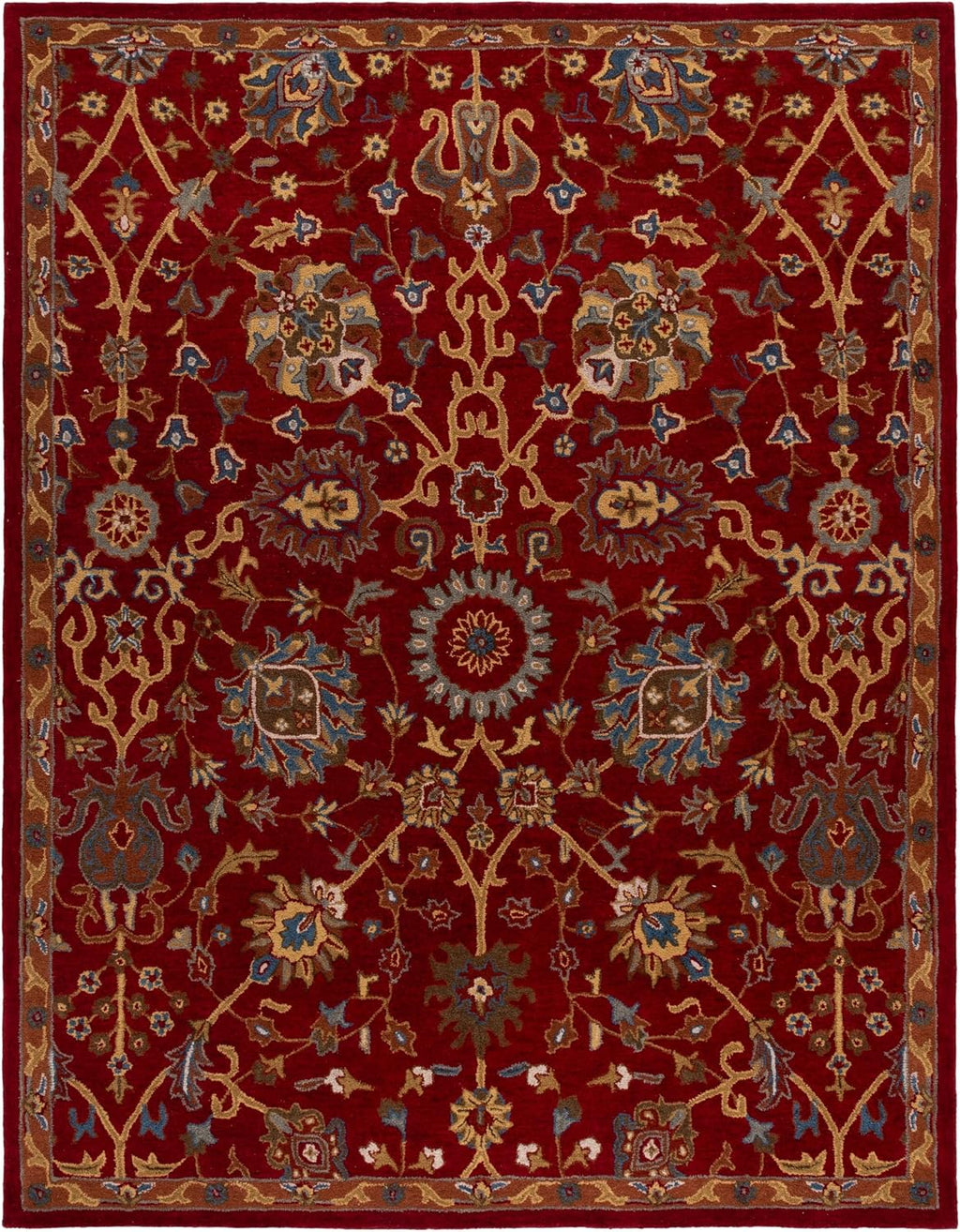 Heritage Area Rug, Red, Handmade Traditional Oriental Wool
