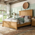 Yardley Farmhouse Solid Wood -Size Bed with Plank Headboard, Wooden Bedframe, Box Spring Required, Guest Room