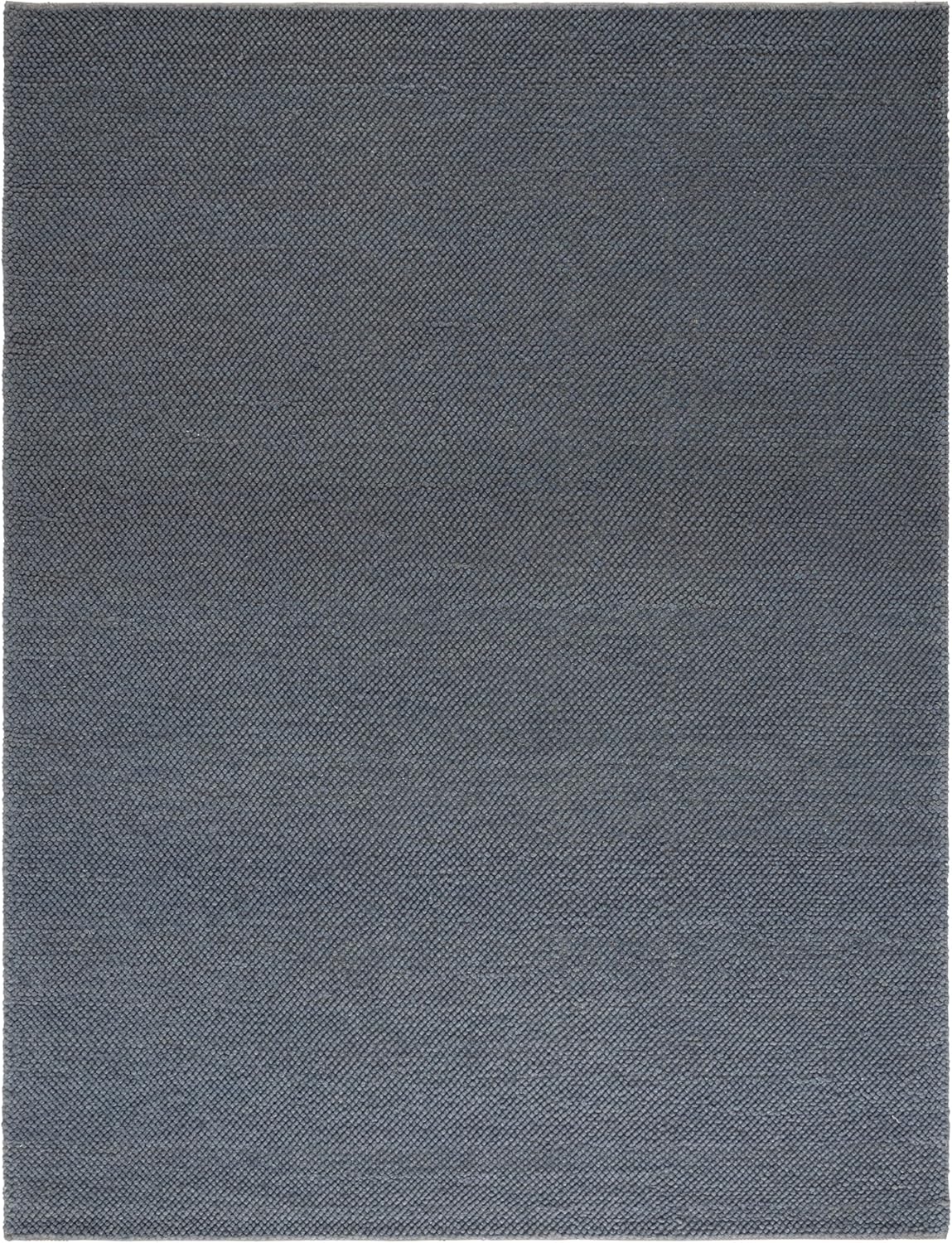Area Rug - Natura - Large - Dark Grey, Handmade Wool Blend, Textured Design