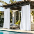 Outdoor Curtains Waterproof, 54"W x 95"L, White, 1 Panel