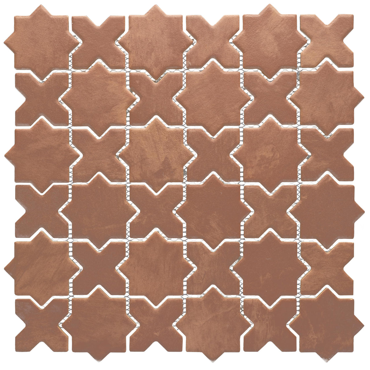 Sentier des Cotto 2" Star Cross 11-7/8" x 11-7/8" Porcelain Floor/Wall Tile