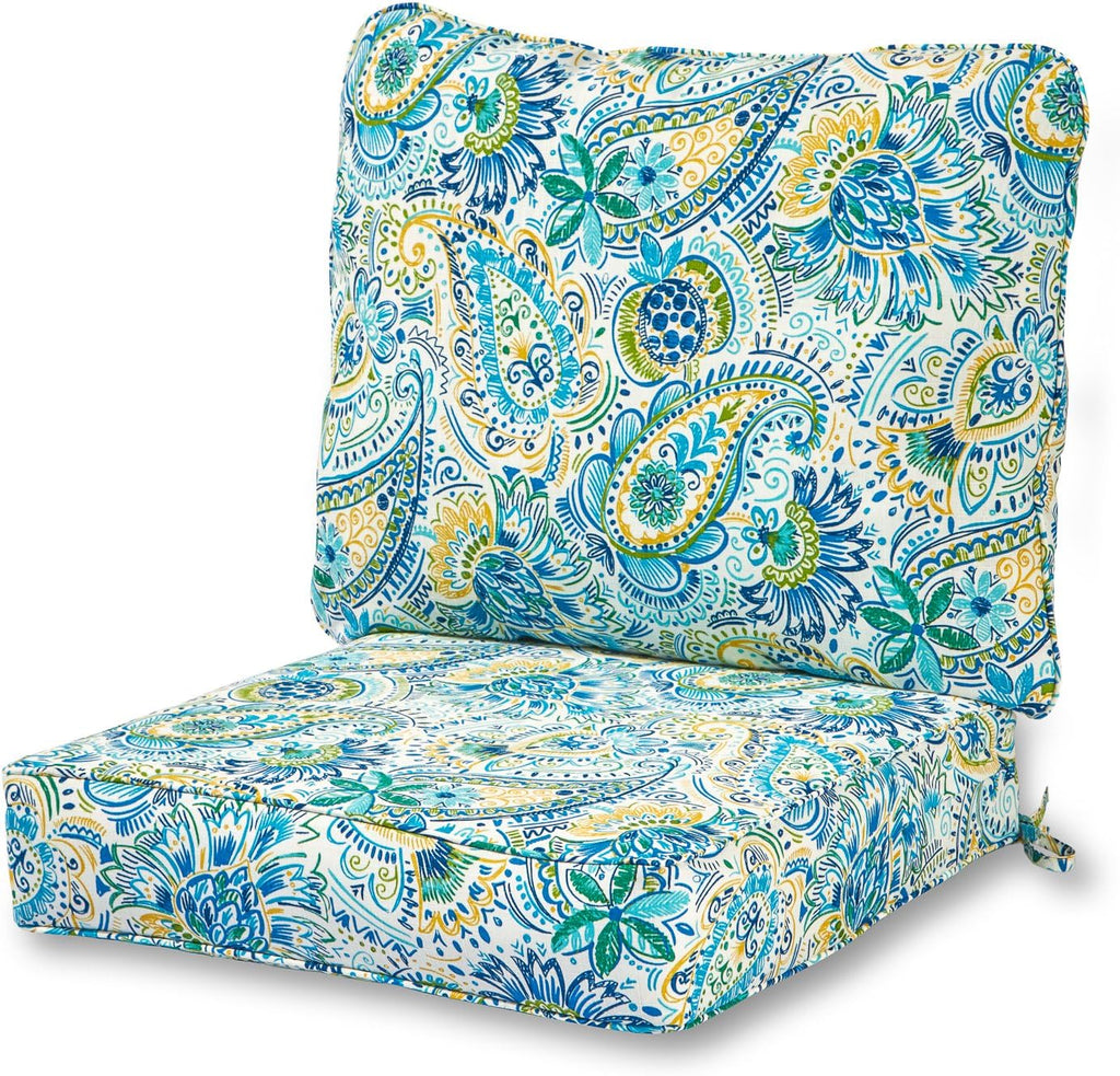 2-Piece Outdoor Deep Seat Cushion Set, Paisley