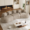 134" Oversized Sectional Sofa, Modern Luxury Plush Chenille 4-Seater Extra Deep & Wide Seat Curved Cloud Couch with
