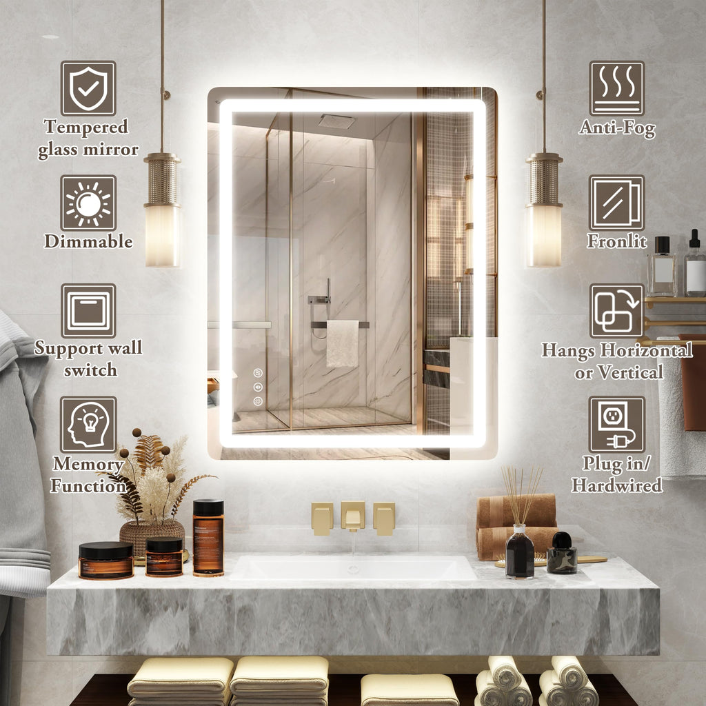 28"x36" LED Bathroom Mirror
