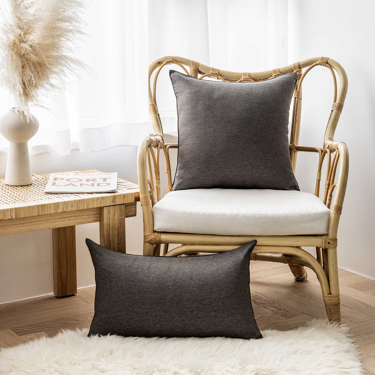Decorative Pillow Covers 16x16 inch Outdoor Pillows Furniture Waterproof Compatible with Sunbrella Throw Pillow
