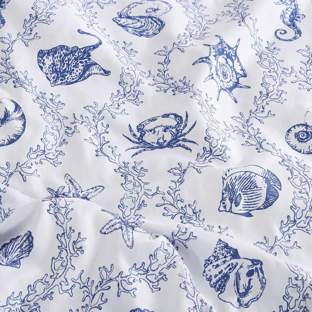 Comforter Set-7 Pieces Coastal Blue Bed in a Bag
