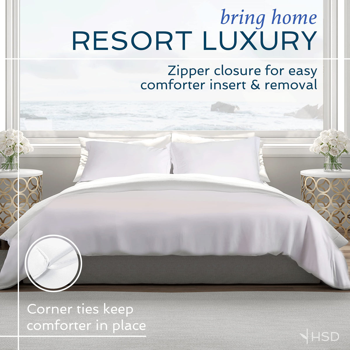 Duvet Cover Bed Linen Set, 3 -Piece Set, Grey