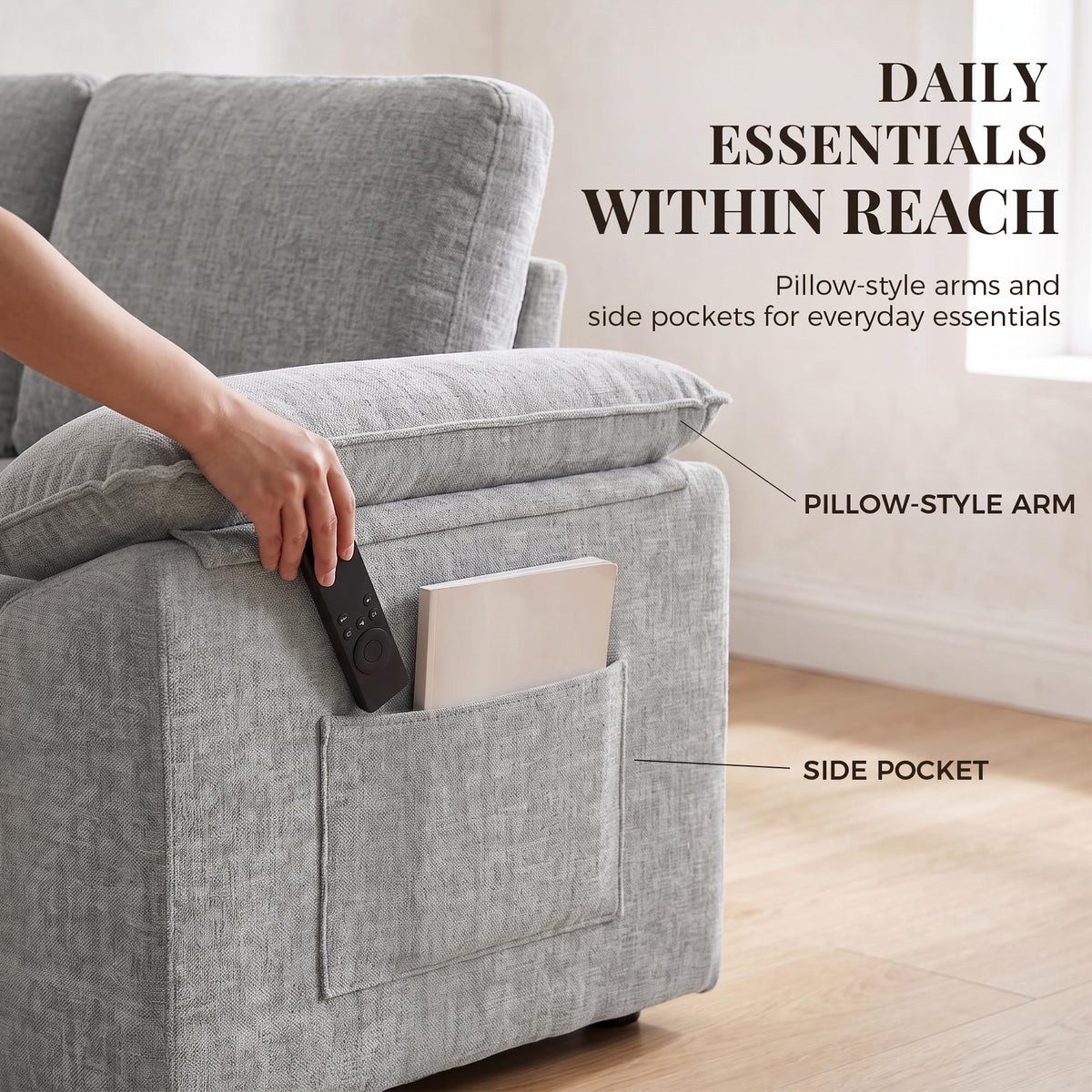 Sectional Sleeper Sofa with Pull Out Bed