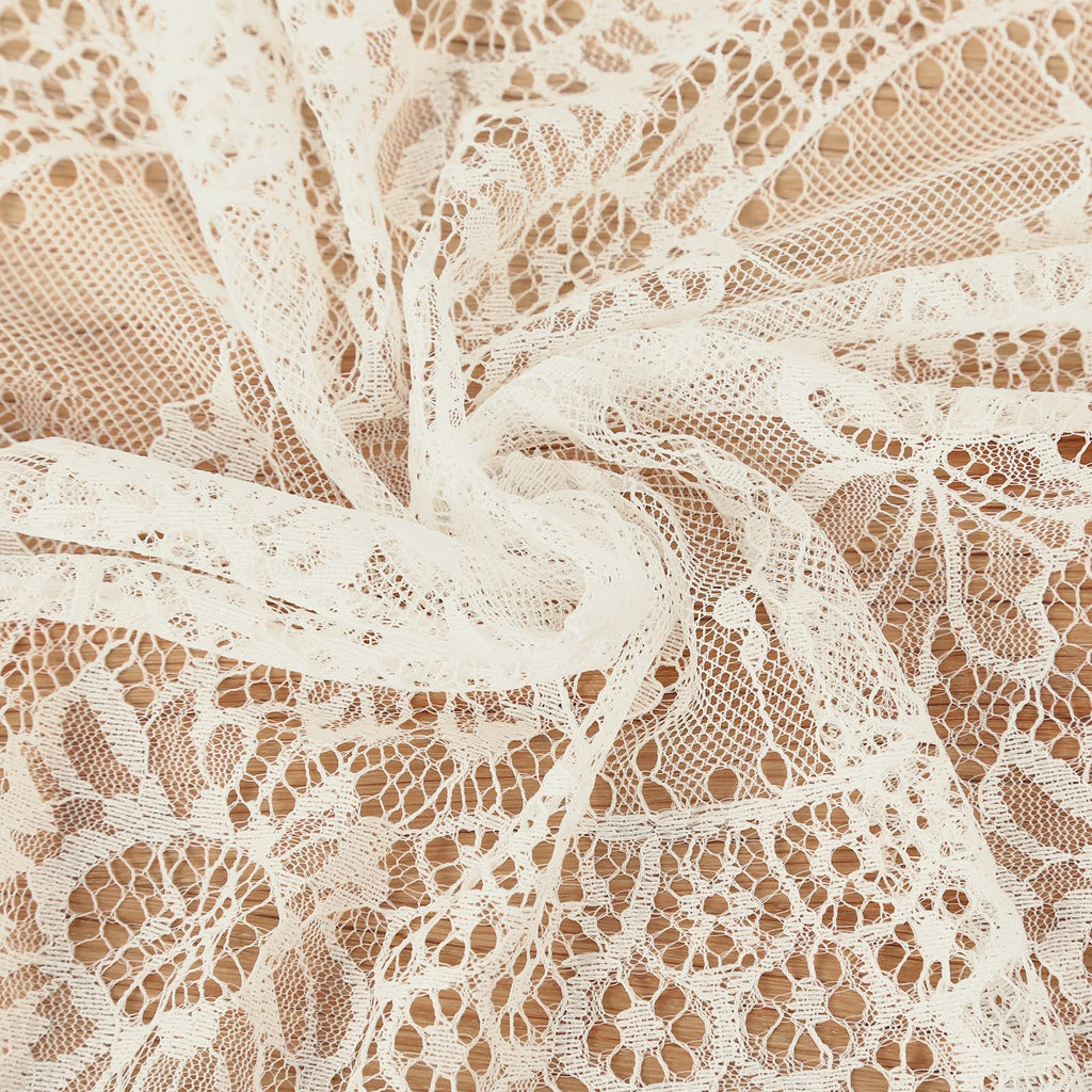 Lace Table Runner 6 Packs Ivory Table Fabric Embroidered Boho Table Runners