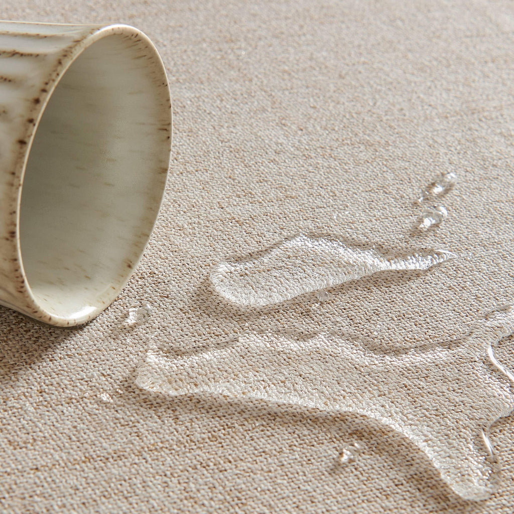 Farmhouse Linen Rectangular Tablecloth, Natural 60x120 Inch