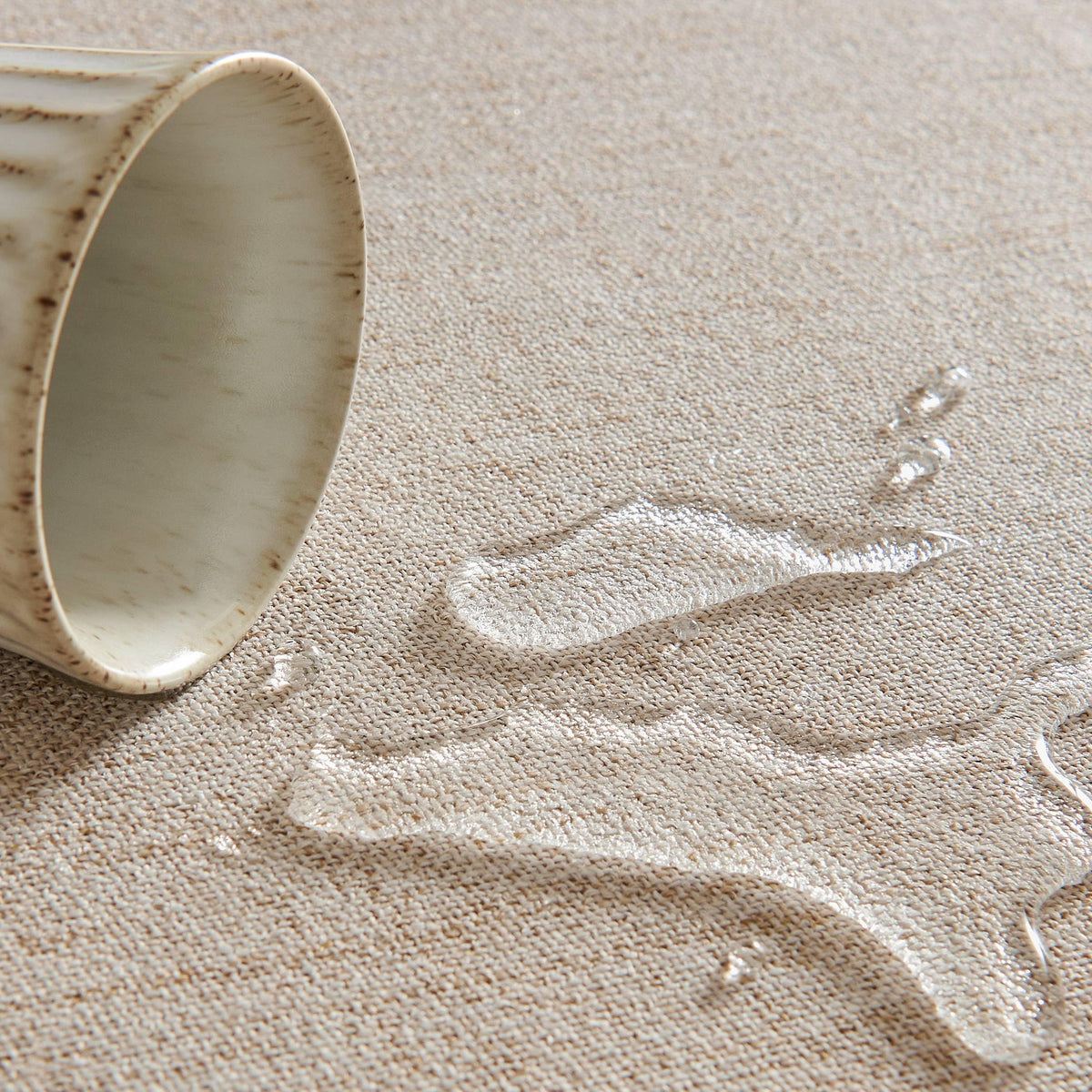 Farmhouse Linen Rectangular Tablecloth, Natural 60x120 Inch