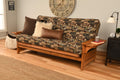 Phoenix Wooden Futon with Peter's Cabin Mattress Included, Futon Sofa Bed Couch, Convertible Sleeper Couch Cabin