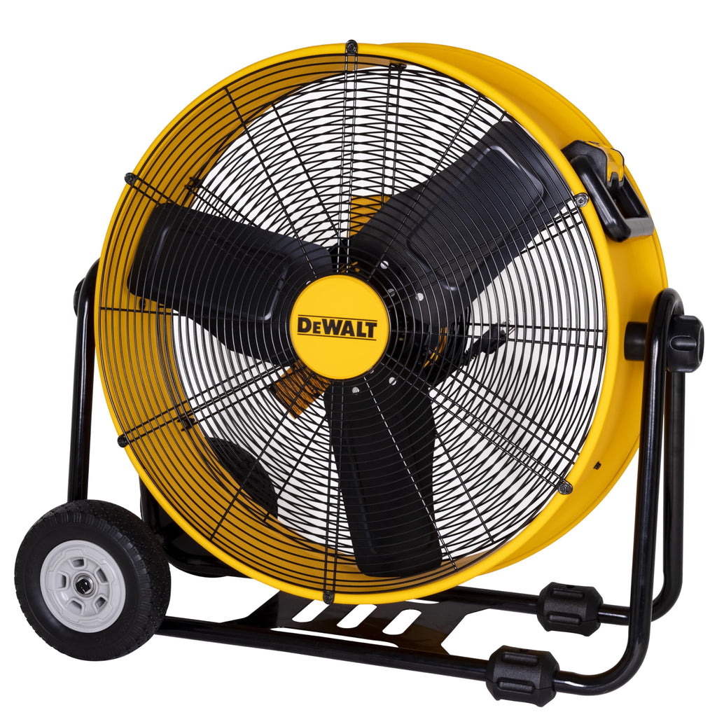 24 Inch Floor Fan, 360° Adjustable Tilt Drum Fan with Wheels DXF2490