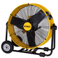 24 Inch Floor Fan, 360° Adjustable Tilt Drum Fan with Wheels DXF2490